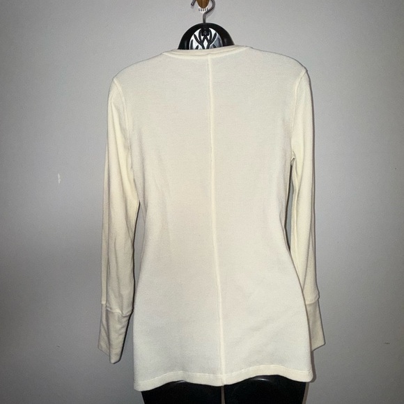Calvin Klein Thermal Performance Crewneck Long Sleeve Top Off-White Size Large - Picture 7 of 7